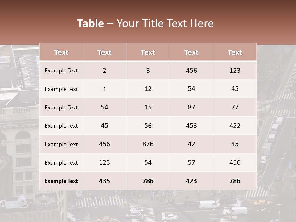 An Aerial View Of A City Street With Buildings PowerPoint Template