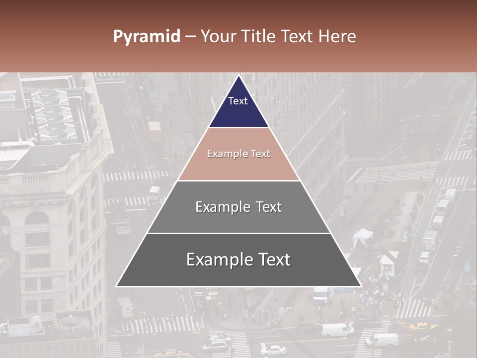 An Aerial View Of A City Street With Buildings PowerPoint Template