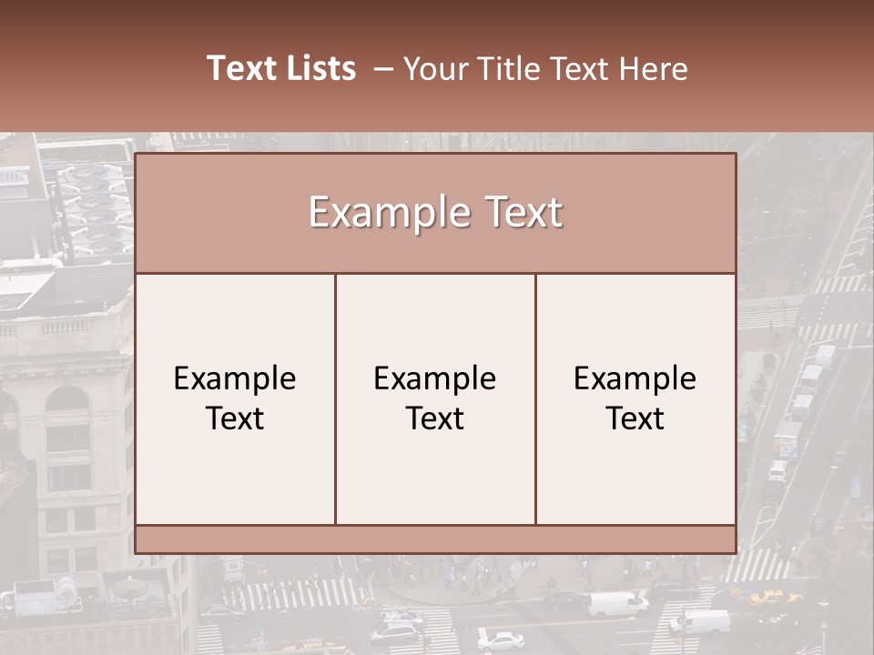 An Aerial View Of A City Street With Buildings PowerPoint Template