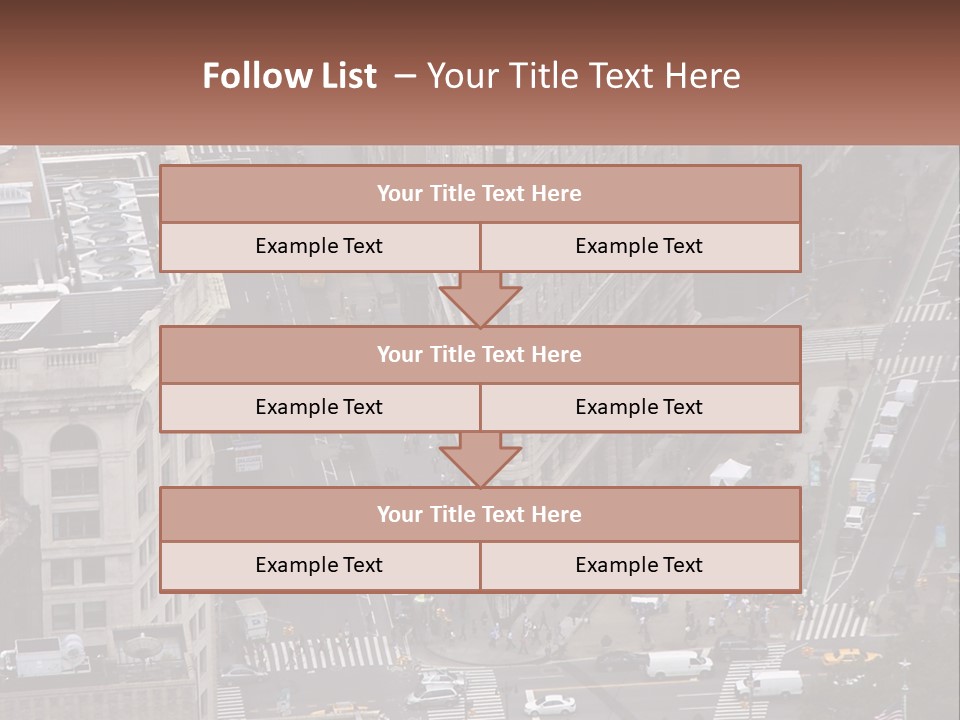 An Aerial View Of A City Street With Buildings PowerPoint Template