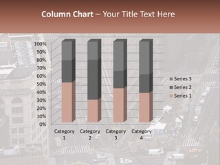 An Aerial View Of A City Street With Buildings PowerPoint Template