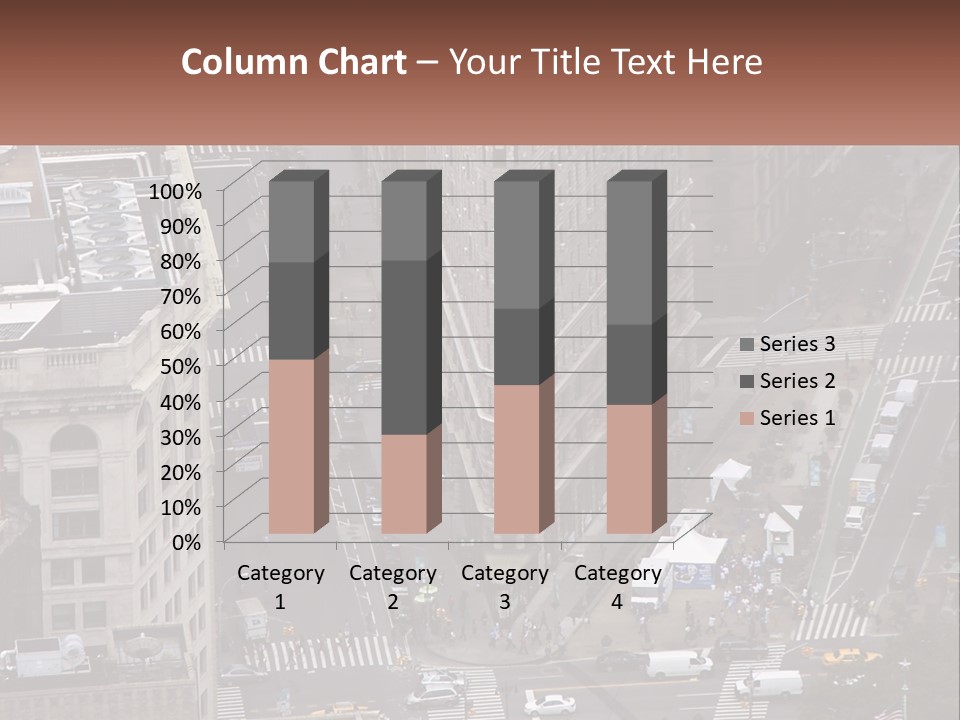 An Aerial View Of A City Street With Buildings PowerPoint Template