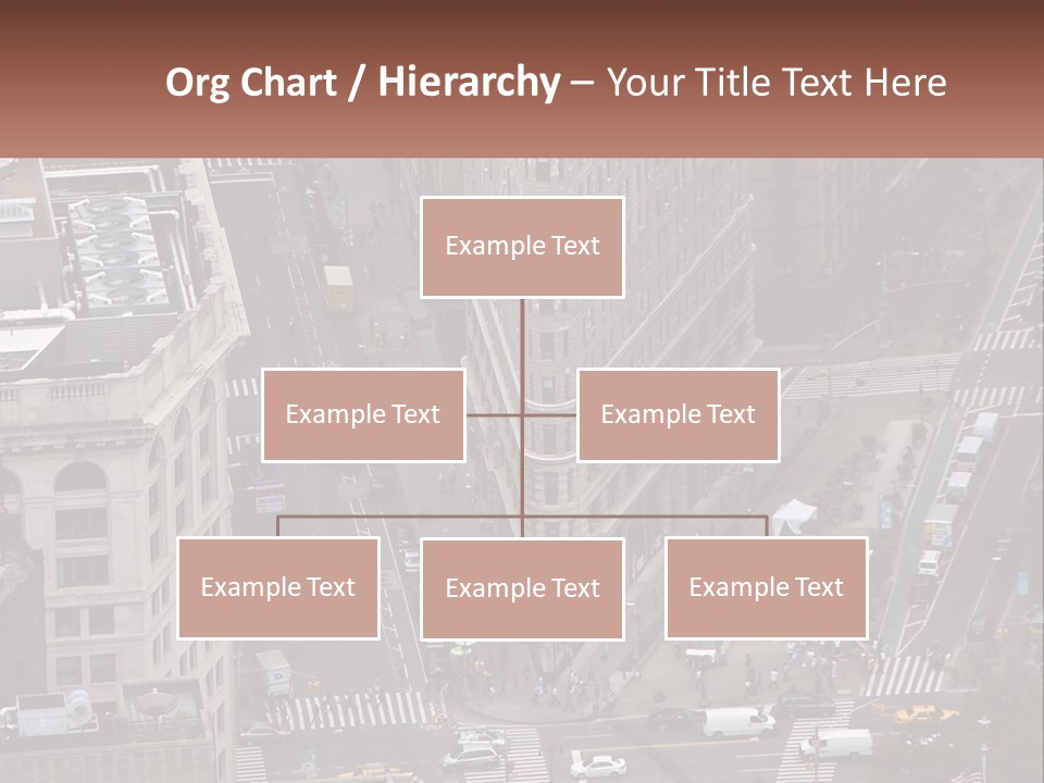 An Aerial View Of A City Street With Buildings PowerPoint Template
