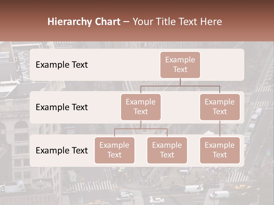 An Aerial View Of A City Street With Buildings PowerPoint Template