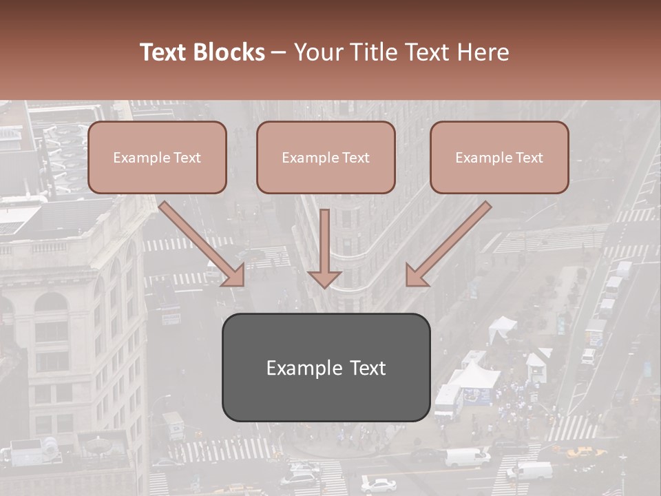 An Aerial View Of A City Street With Buildings PowerPoint Template