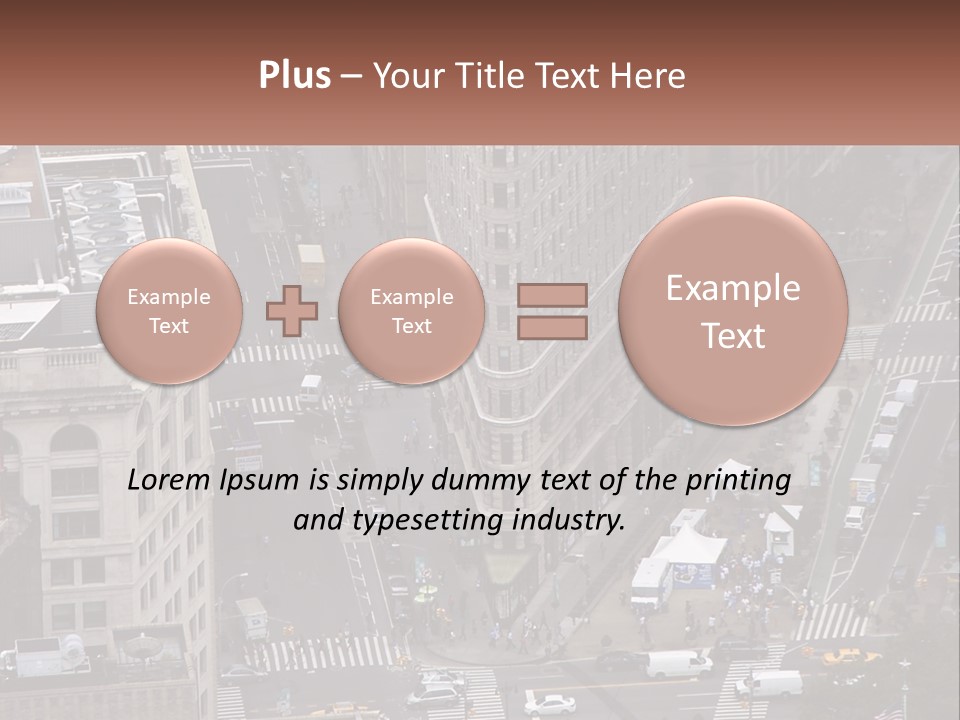 An Aerial View Of A City Street With Buildings PowerPoint Template