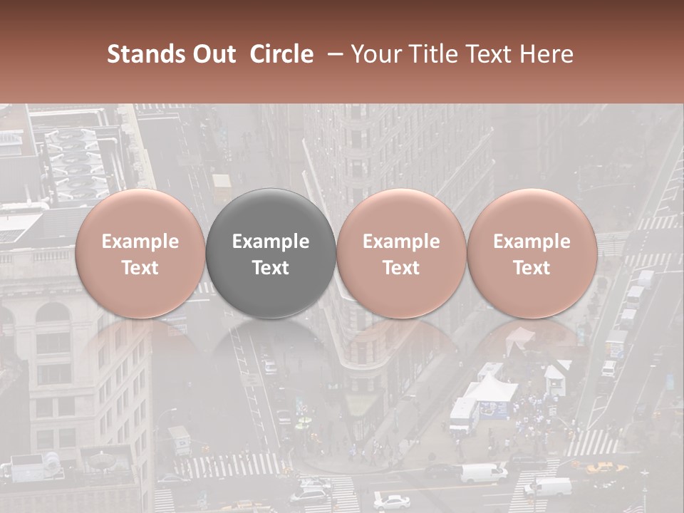 An Aerial View Of A City Street With Buildings PowerPoint Template