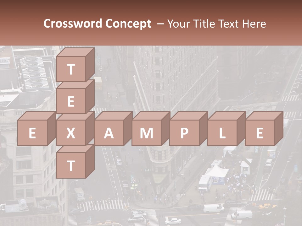 An Aerial View Of A City Street With Buildings PowerPoint Template