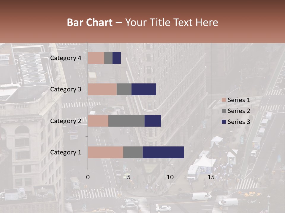 An Aerial View Of A City Street With Buildings PowerPoint Template