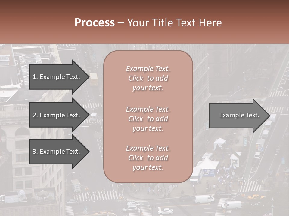 An Aerial View Of A City Street With Buildings PowerPoint Template