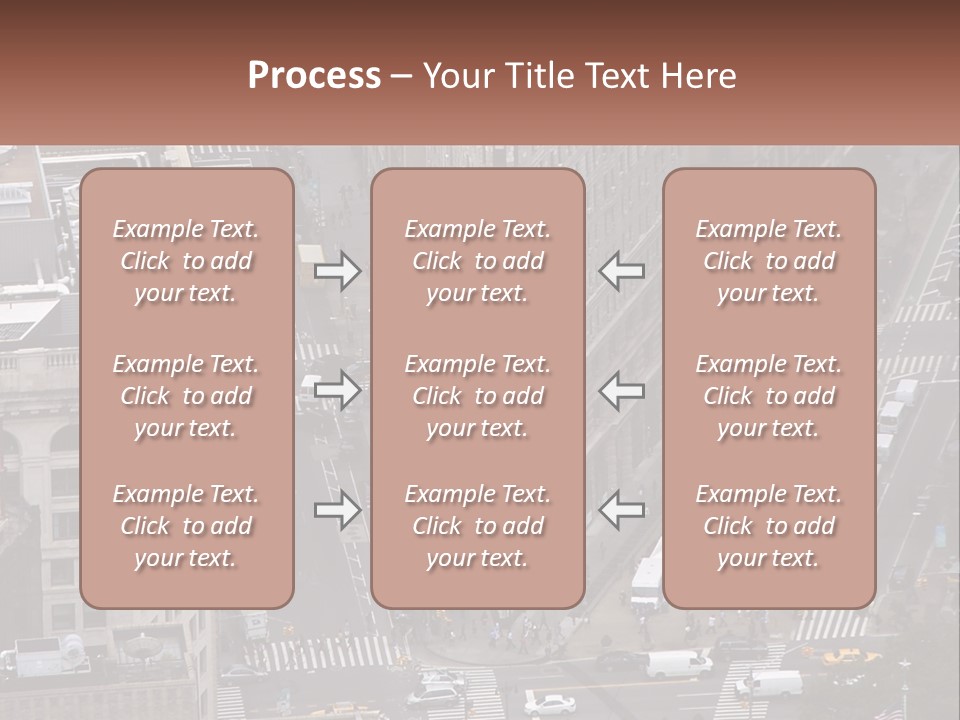 An Aerial View Of A City Street With Buildings PowerPoint Template