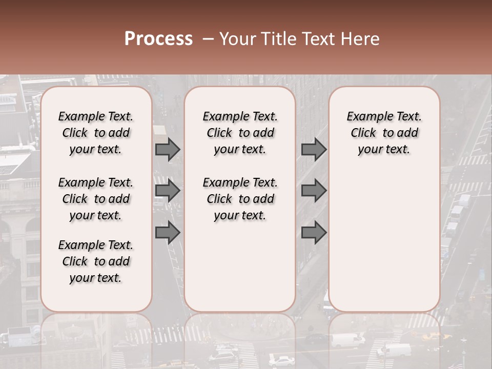 An Aerial View Of A City Street With Buildings PowerPoint Template