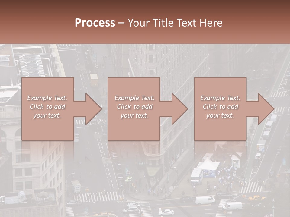 An Aerial View Of A City Street With Buildings PowerPoint Template