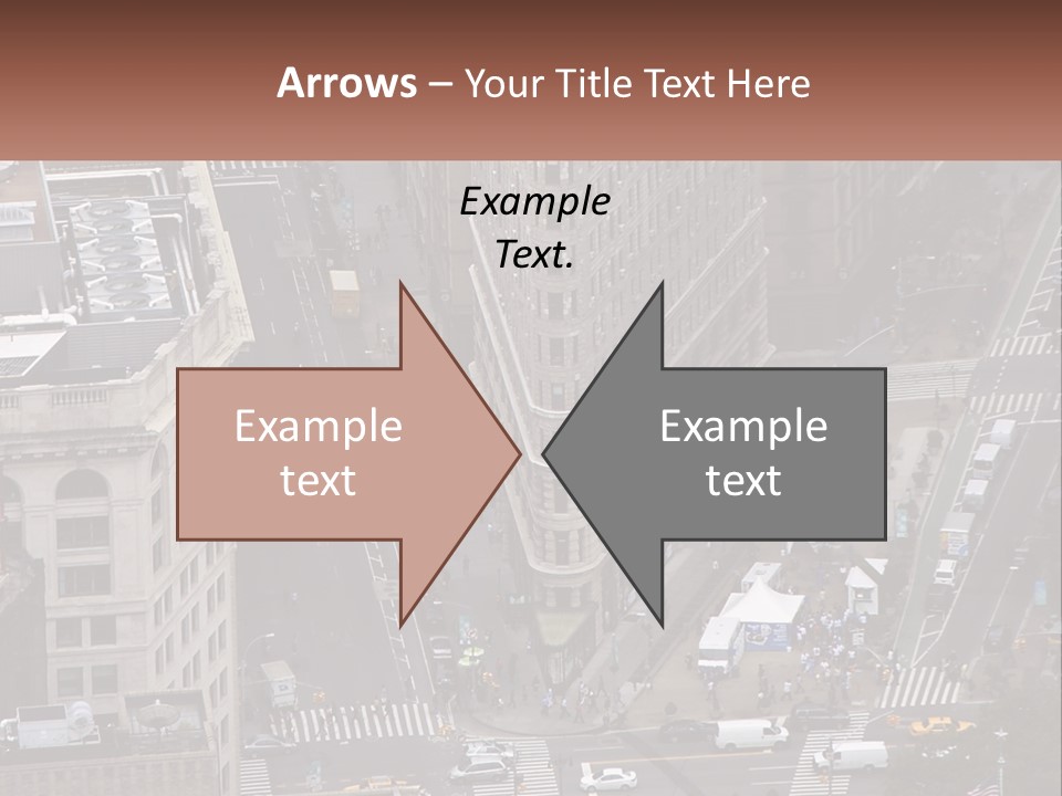 An Aerial View Of A City Street With Buildings PowerPoint Template
