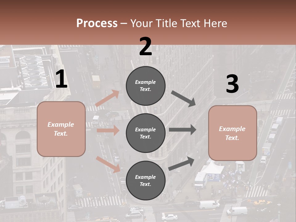 An Aerial View Of A City Street With Buildings PowerPoint Template