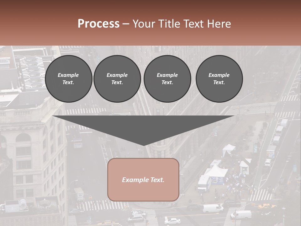 An Aerial View Of A City Street With Buildings PowerPoint Template