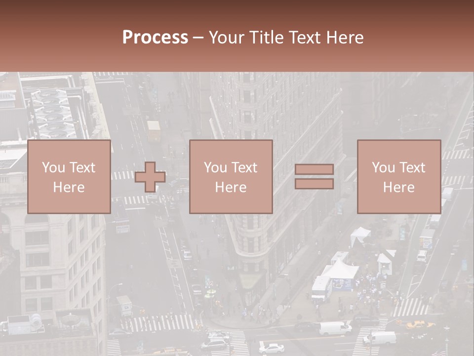 An Aerial View Of A City Street With Buildings PowerPoint Template