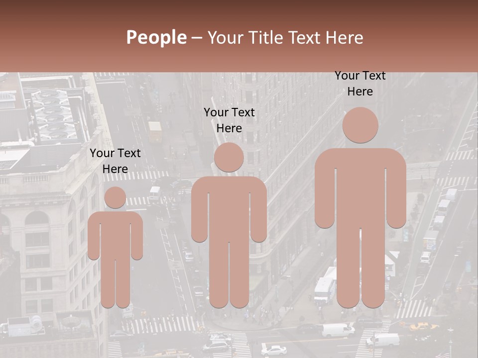 An Aerial View Of A City Street With Buildings PowerPoint Template