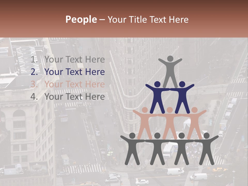 An Aerial View Of A City Street With Buildings PowerPoint Template