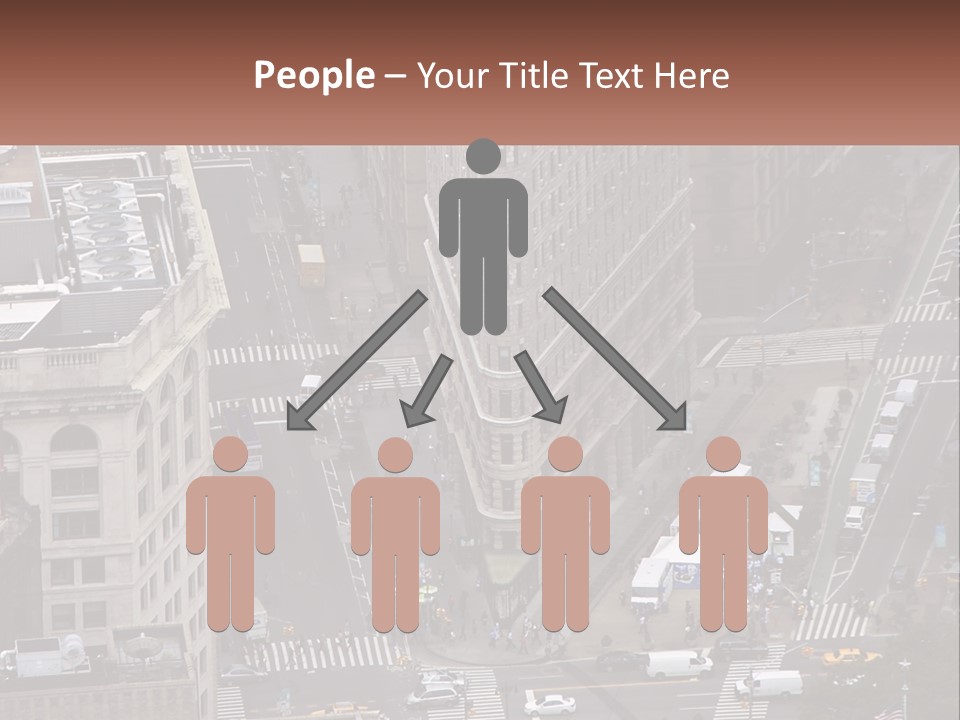 An Aerial View Of A City Street With Buildings PowerPoint Template