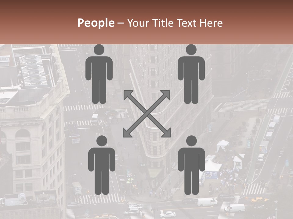 An Aerial View Of A City Street With Buildings PowerPoint Template