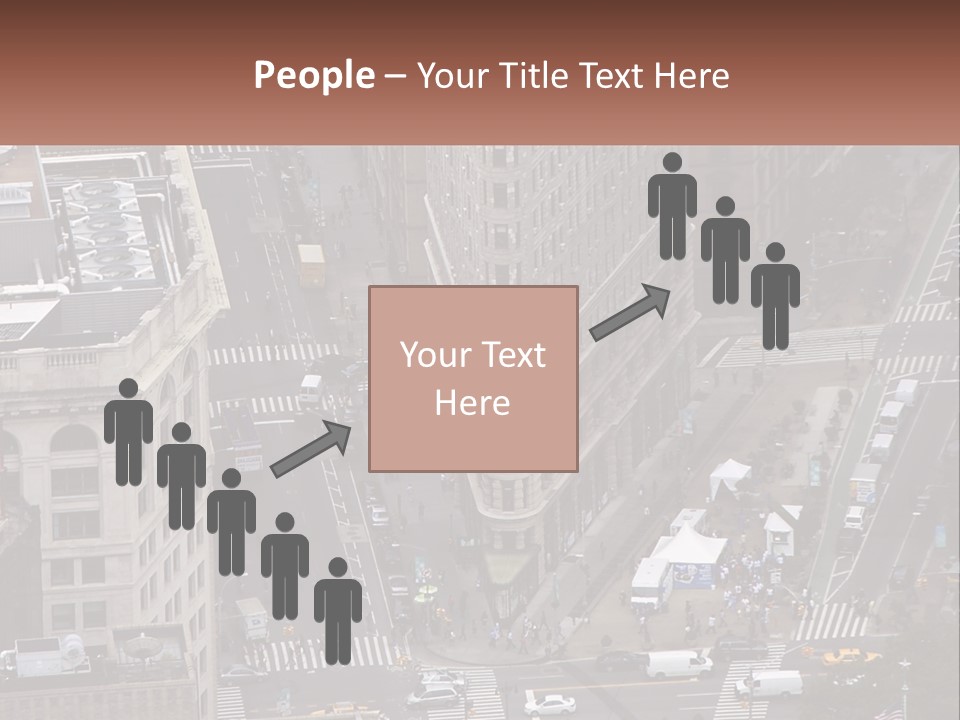 An Aerial View Of A City Street With Buildings PowerPoint Template