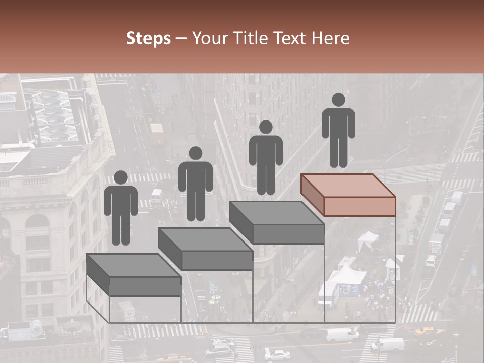 An Aerial View Of A City Street With Buildings PowerPoint Template