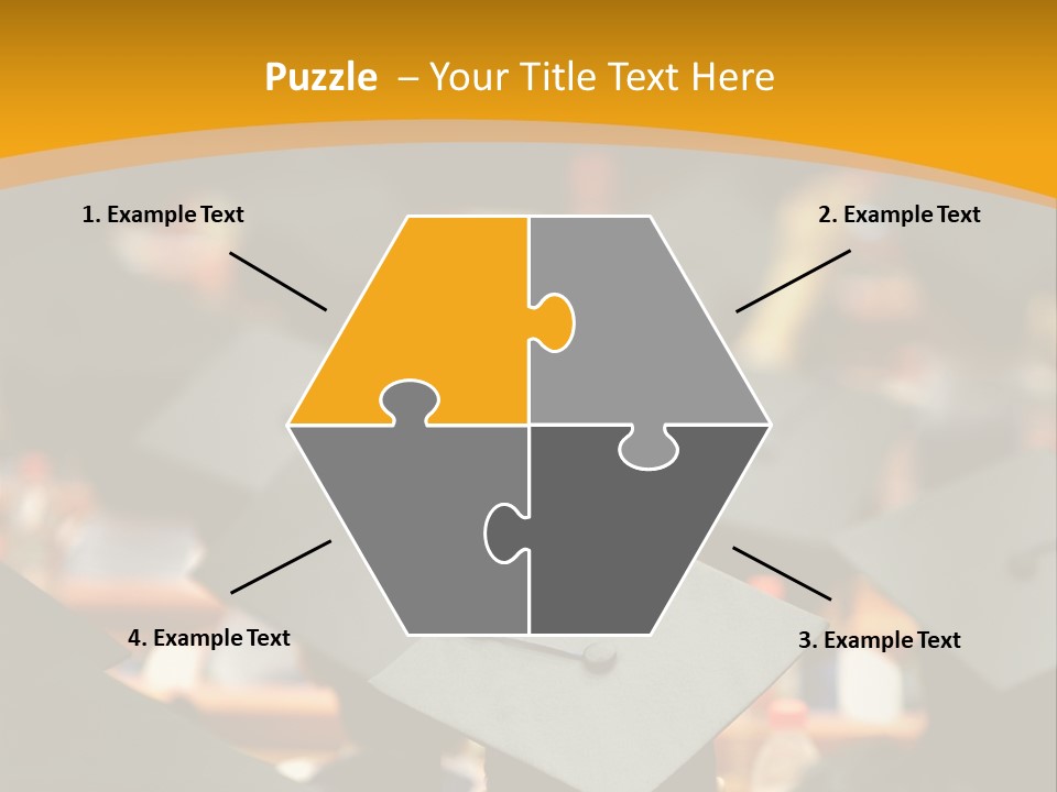 A Group Of People In Graduation Caps And Gowns PowerPoint Template