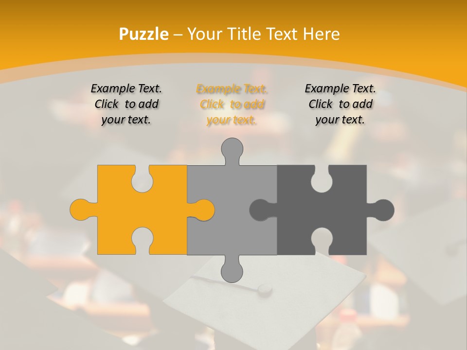 A Group Of People In Graduation Caps And Gowns PowerPoint Template