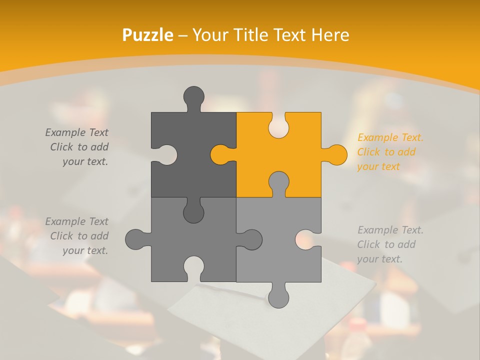 A Group Of People In Graduation Caps And Gowns PowerPoint Template