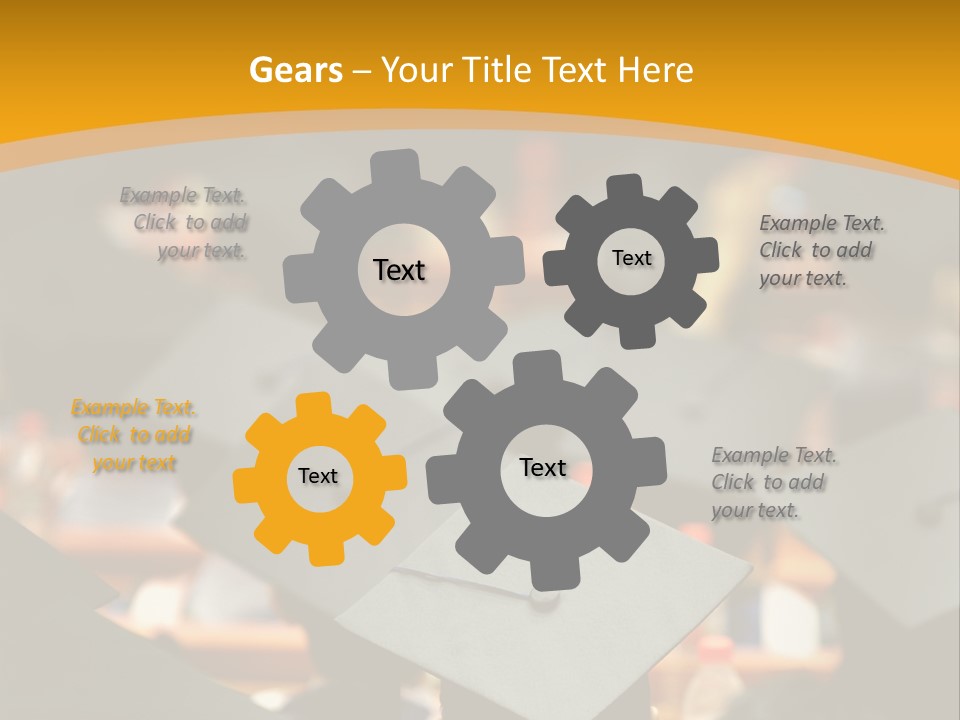 A Group Of People In Graduation Caps And Gowns PowerPoint Template