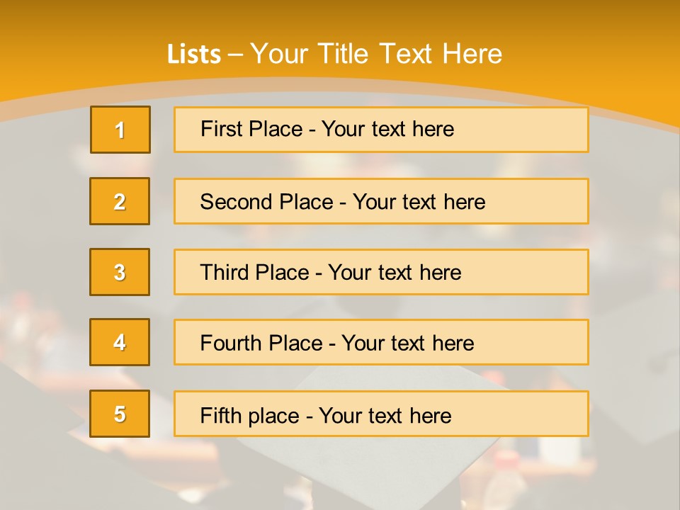 A Group Of People In Graduation Caps And Gowns PowerPoint Template