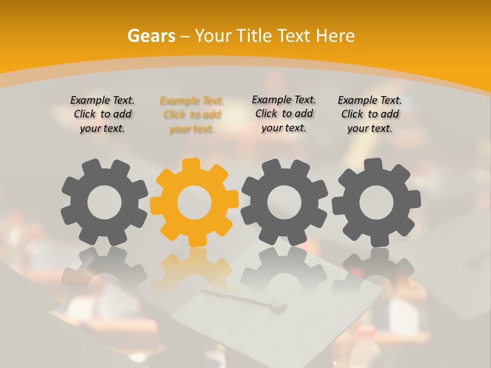 A Group Of People In Graduation Caps And Gowns PowerPoint Template