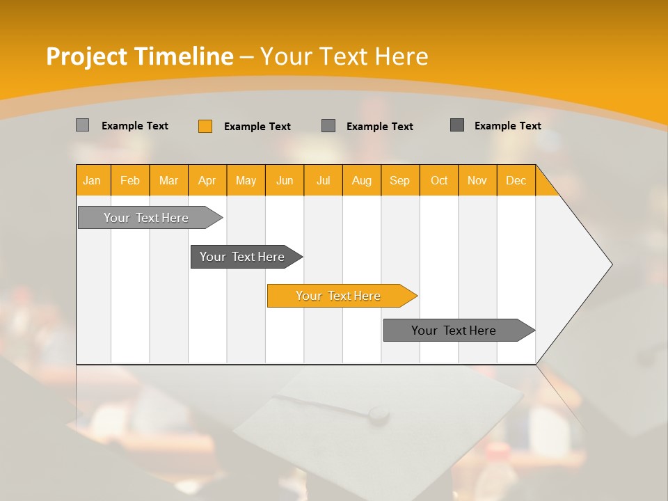 A Group Of People In Graduation Caps And Gowns PowerPoint Template