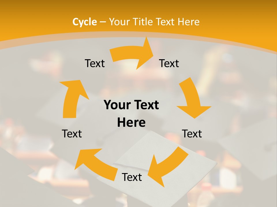 A Group Of People In Graduation Caps And Gowns PowerPoint Template