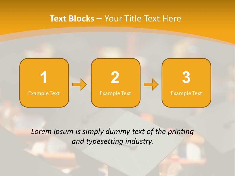 A Group Of People In Graduation Caps And Gowns PowerPoint Template