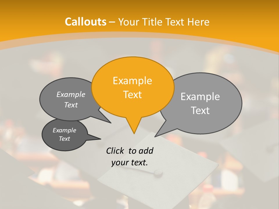 A Group Of People In Graduation Caps And Gowns PowerPoint Template