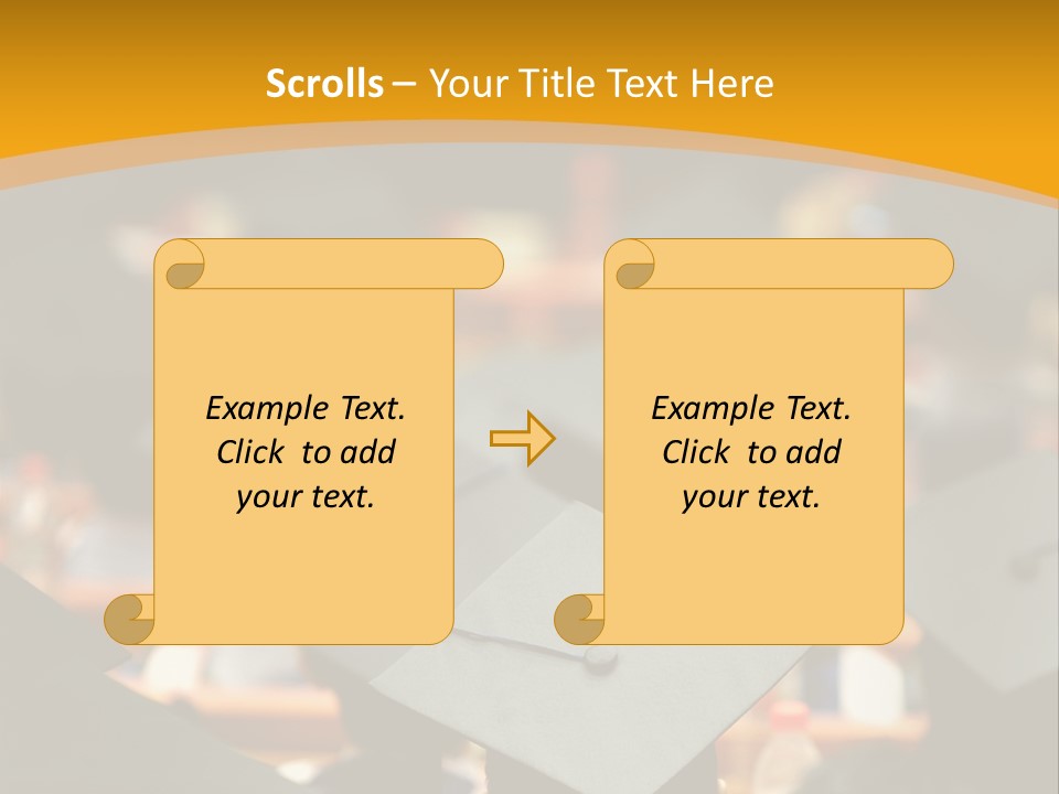 A Group Of People In Graduation Caps And Gowns PowerPoint Template