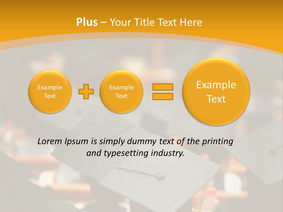 A Group Of People In Graduation Caps And Gowns PowerPoint Template