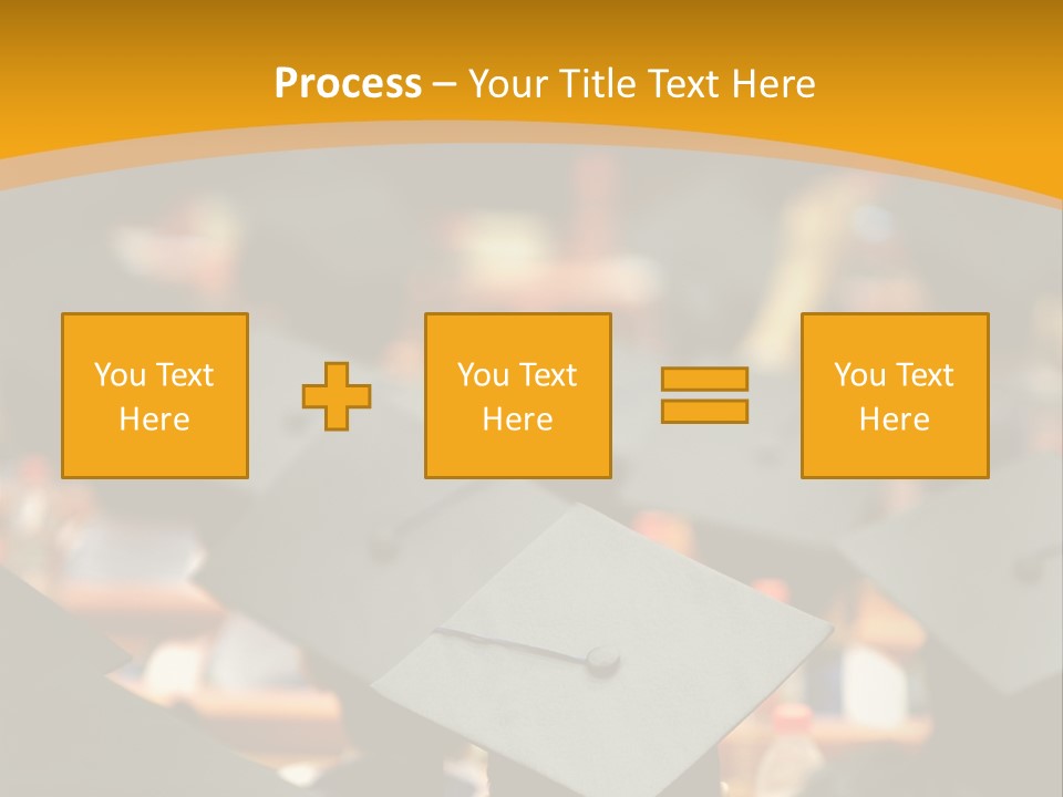 A Group Of People In Graduation Caps And Gowns PowerPoint Template