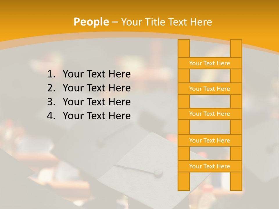 A Group Of People In Graduation Caps And Gowns PowerPoint Template