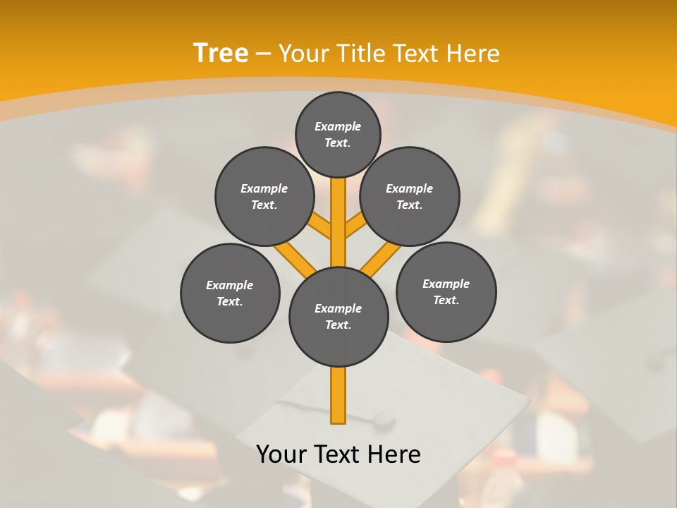 A Group Of People In Graduation Caps And Gowns PowerPoint Template