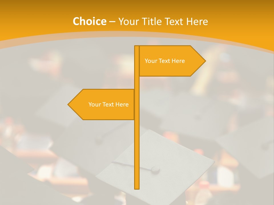 A Group Of People In Graduation Caps And Gowns PowerPoint Template