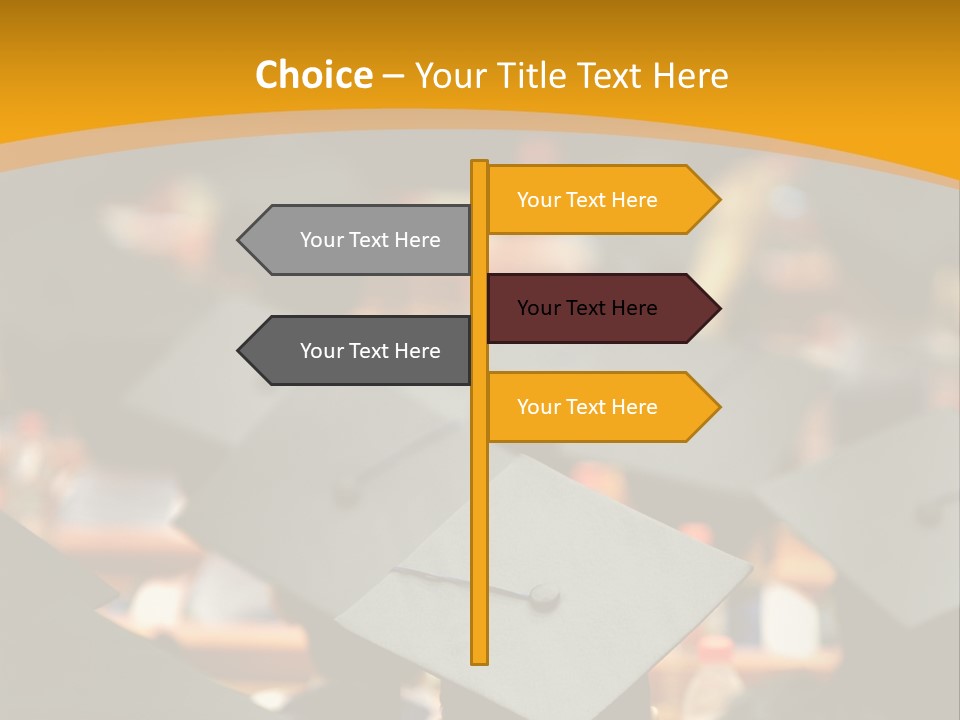 A Group Of People In Graduation Caps And Gowns PowerPoint Template