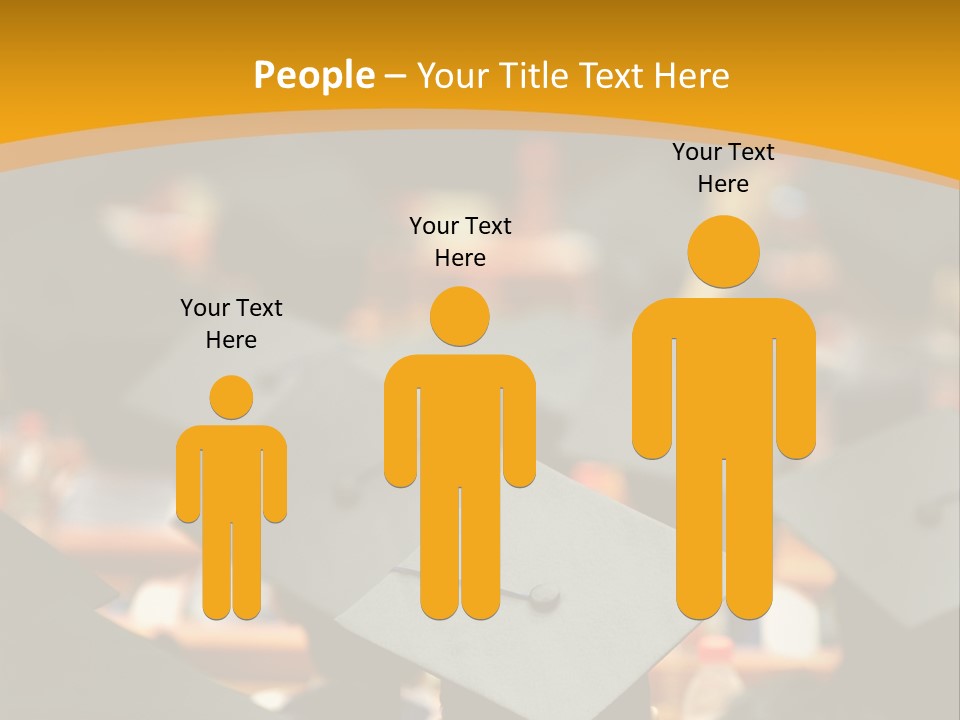 A Group Of People In Graduation Caps And Gowns PowerPoint Template