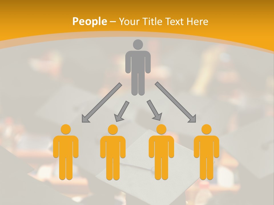 A Group Of People In Graduation Caps And Gowns PowerPoint Template