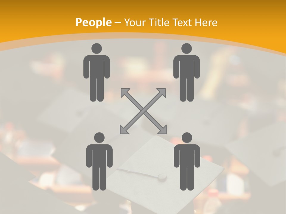 A Group Of People In Graduation Caps And Gowns PowerPoint Template