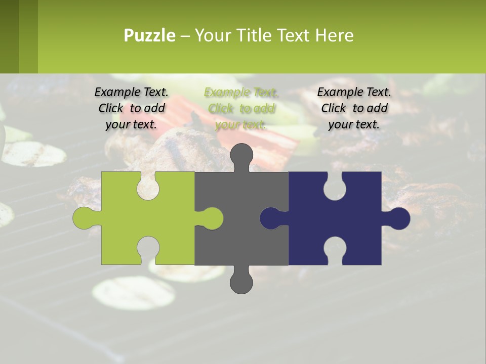 A Grill With Meat And Vegetables On It PowerPoint Template