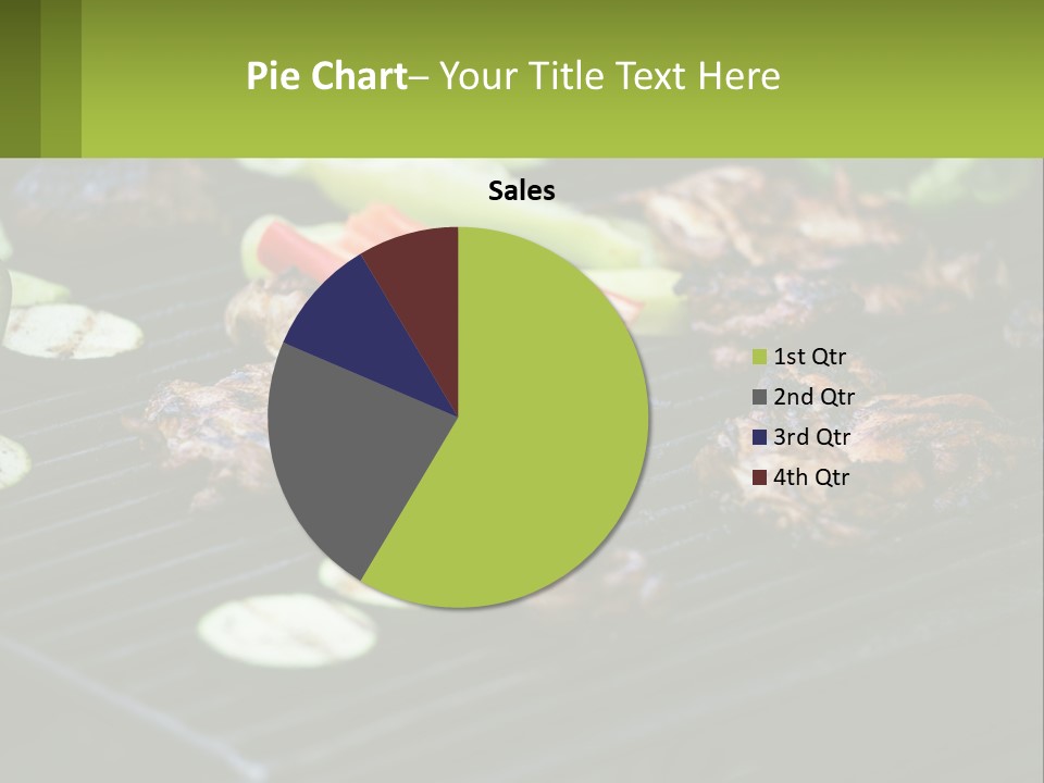 A Grill With Meat And Vegetables On It PowerPoint Template