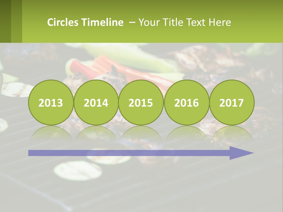 A Grill With Meat And Vegetables On It PowerPoint Template